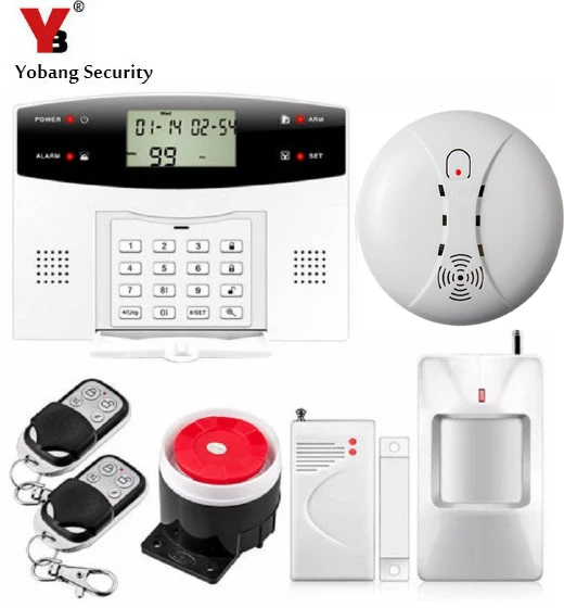 

YoBang Security Wireless GSM Home Security Alarm System Russian French Spanish Ltalian Voice Door Window Sensor PIR Alarm Sensor
