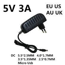 1 pièces DC 5 V 3A 3000MA Micro Usb Ac/dc Adaptateur secteur UE US UA UK Plug Chargeur Alimentation 5V3A Pour Raspberry Pi Zero Tablette Pc(China)