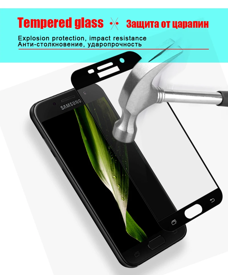 TOMKAS For Samsung Galaxy A3 A5 2016 J3 J5 J7 2017 Screen Protector Full Coverage For Galaxy A3 A5 J3 J5 J7 2016 Tempered Glass  (10)