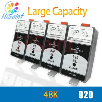 

hisaint 4x For HP 920 920 XL Black Ink Cartridge For Officejet 6500 /6500 Wireless/6500A /7500A Inkjet Printer Free Shipping