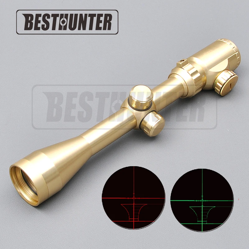 Spike 3 9X40EG Golden Riflescope Tactical Gear Airsoft Gun Hunting font b Rangefinder b font Scopes