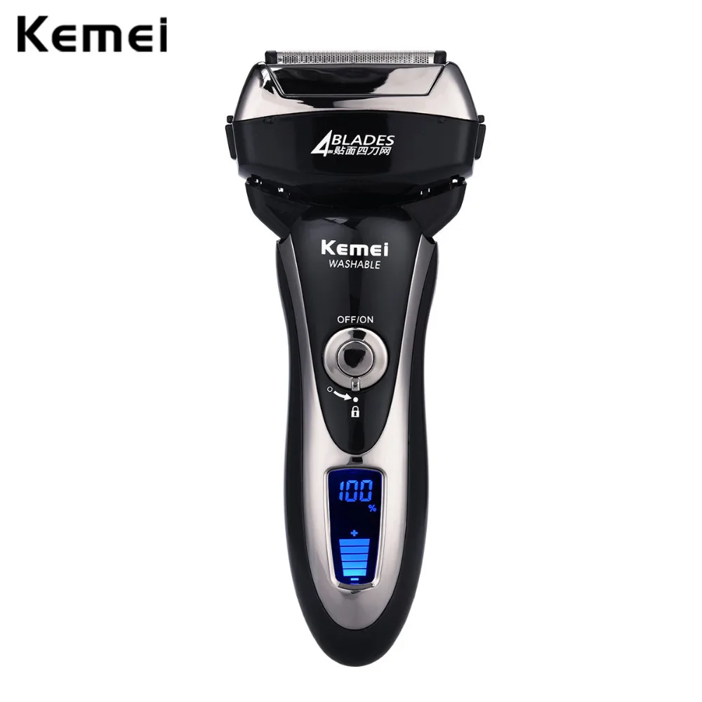 

Shaver Electric Razor Reciprocating 4 Blade Head Shaving Men Washable Rechargeable Men's Razor Trimmer