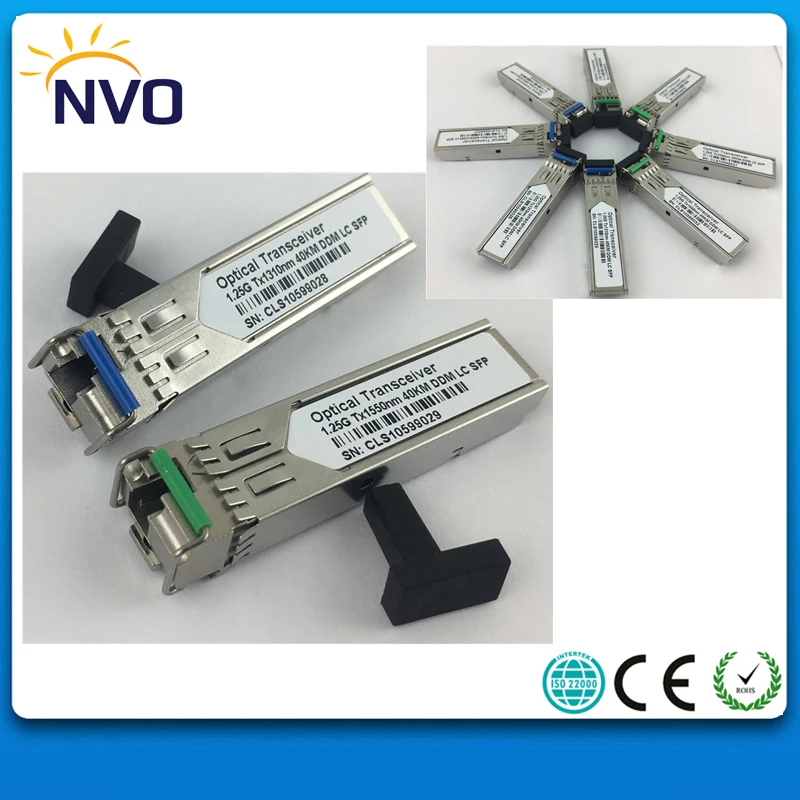 

1.25G,Single Mode,BIDI,1310/1550,40KM,DDM,Simplex,WDM,Compatible with Cisco Code,LC Fiber Optical SFP Transceiver
