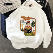 Новинка, зимняя забавная Толстовка в стиле Харадзюку С S-2XL дьявола, Женская Повседневная Толстовка с круглым вырезом и буквенным принтом с героями мультфильмов Ulzzang