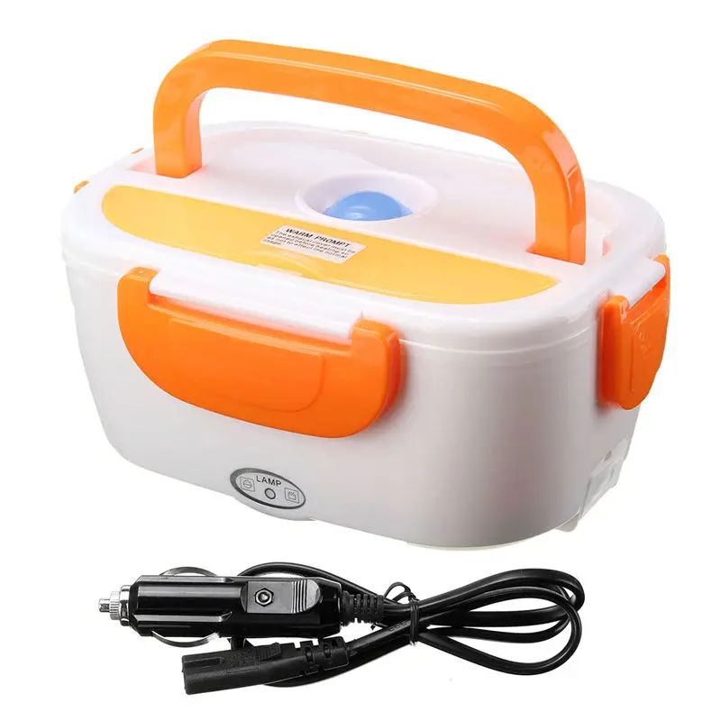 Electric Portable 1.2L 12V Heated Car Plug Heating Lunch Box Set Food