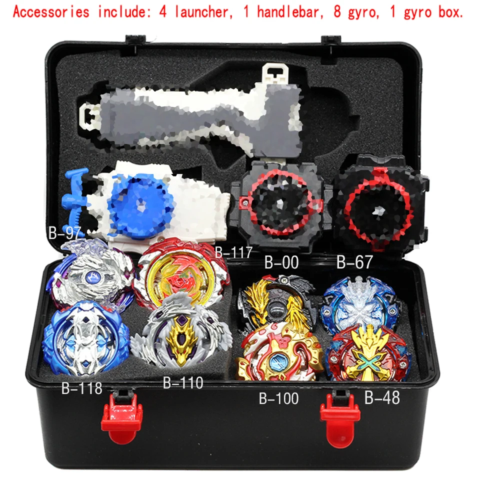 Caixa de Ferramentas Conjunto de Brinquedos de Arena Lançador de Bayblade Beyblade Estourar Venda Lâmina Bey Lâmina B 129 B 127 Bable Dreno Fafnir Phoenix Blayblade 10 brinquedos venda bey lâmina B-129 B-127 lançador