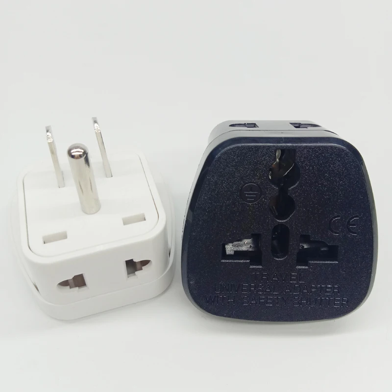 

1PC white/black 3pin american socket adaptor Universal EU AU UK To US travel adapter plug adapter Japan Taiwan Thailand plug