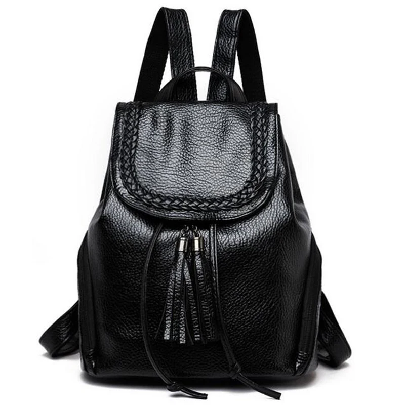 Fashion Women PU Backpack Leather Shoulder Bag Girls Casual Backpack Ipad Tablet Work School ...