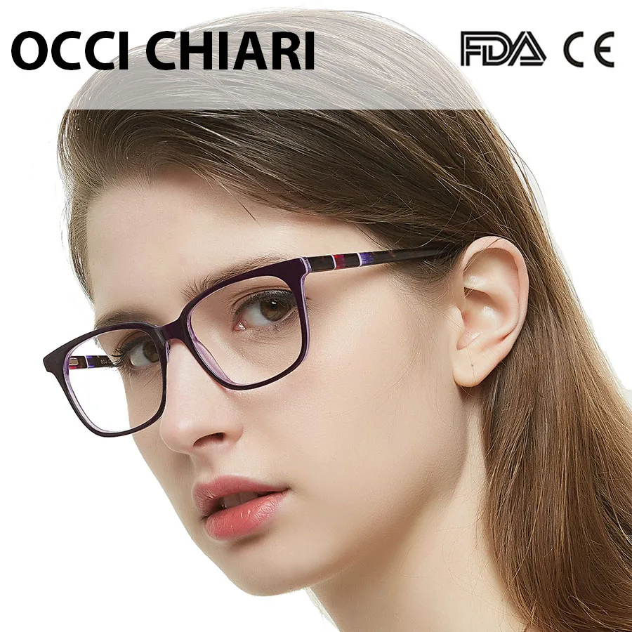 OCCI CHIARI, радужные очки, оправа, женские, анти-синие, ультралегкие, близорукость, по рецепту, очки, черные, Nerd, прозрачные, компьютерные очки