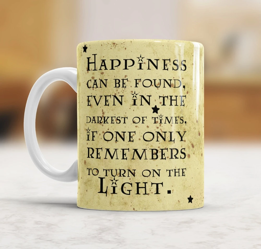 Hogwarts mokken, Geluk kan worden gevonden zelfs in de donkerste van keer  koffiemok keramische witte mok porselein thee cups|can mug|mug canmug the -  AliExpress