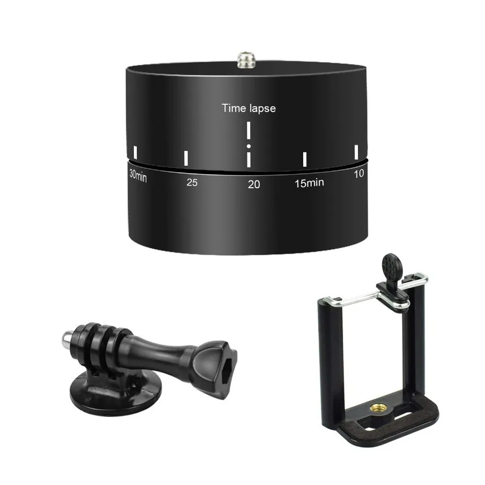 Time lapse 360 Degree 60 120 minutes Auto Rotate Base Timelapse Tripod Heads for Canon Gopro