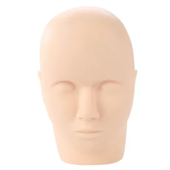 

new soft rubber eyelash graft makeup massage mannequins male DIY eyelash practice training fake headform mannequin without hair