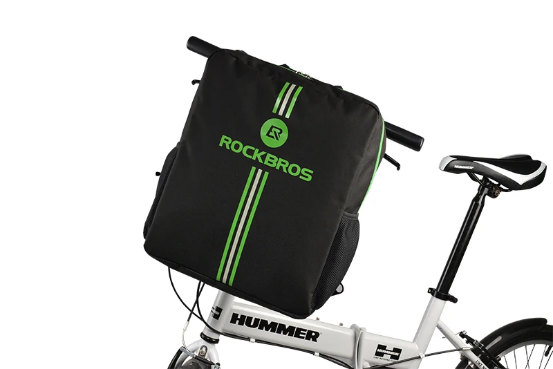 Best ROCKBROS Folding Bicycle Carrier Bag Rainproof MTB Road Bike Carry Bag With Storage Bag Easy Carry Bicycle Accessories Pannier 11