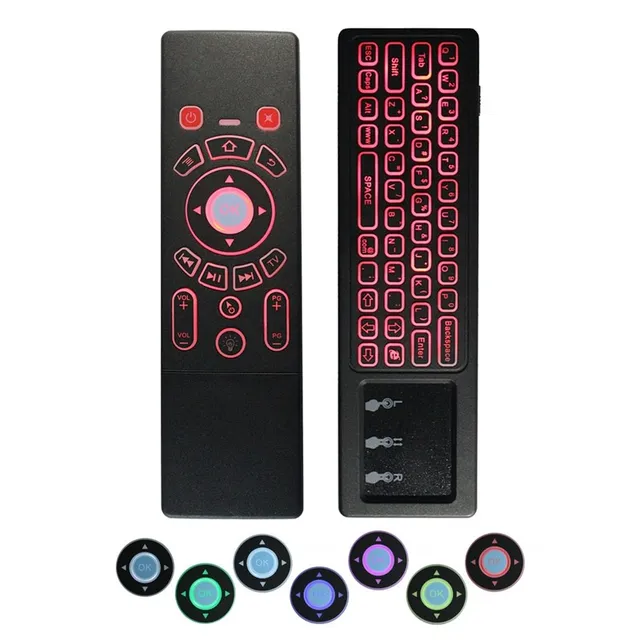 Best Price 2.4G Backlit Gaming Wireless Keyboard Air Mouse Remote Control With Touchpad IR Learning For Android TV Box/Xbox/PC/Smart TV