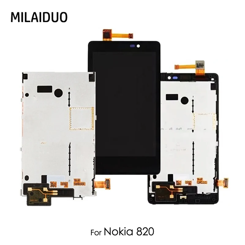 ЖК дисплей для Nokia Lumia 820 N820 кодирующий преобразователь сенсорного экрана в сборе