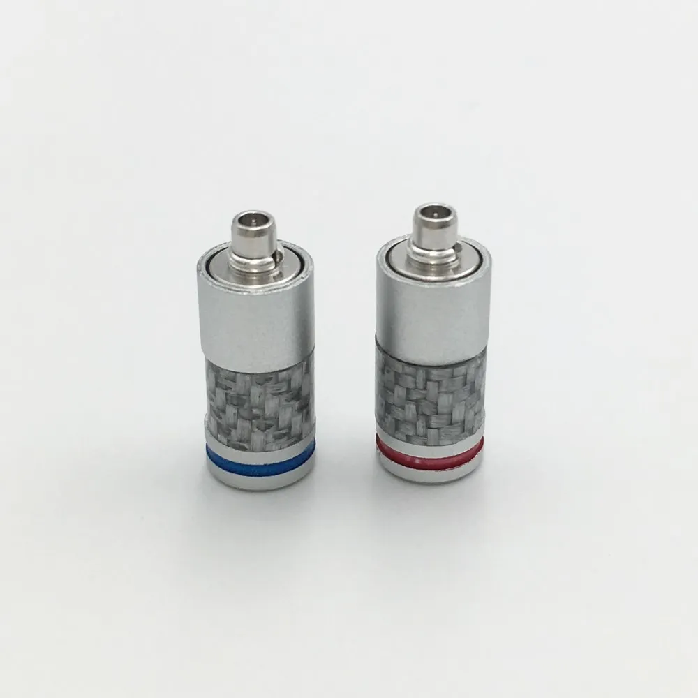 1 пара родий наушники с покрытием Pin вилкой/корейский производитель кабелей Сделай Сам HiFi для Shure SE535 SE846 UE900 углеродного волокна оболочки MMCX Серебряный разъем - Цвет: Silver