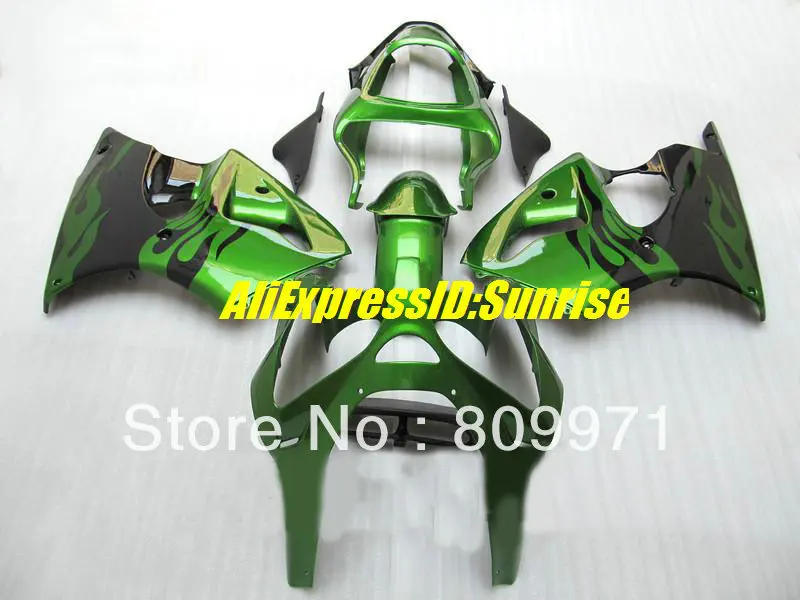

K147 Custom green black Fairing kit for KAWASAKI Ninja ZX6R 636 2000 2001 2002 ZX 6R 00 01 02 Injection mold Fairings set
