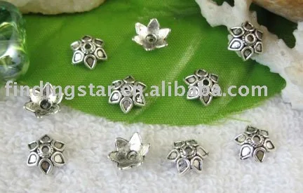 

FREE SHIPPING 750pcs Tibetan Silver Color teardrop bead caps A10118
