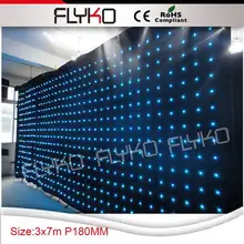 3x7 м p18cm светодиодный гибкий занавес 608 персональному компьютеру, светодиодный тайваньский эпистар 1804IC