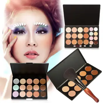 

15/20/10 Colors Makeup Concealer Cream Cosmetic Palette Gourd Blush Brush