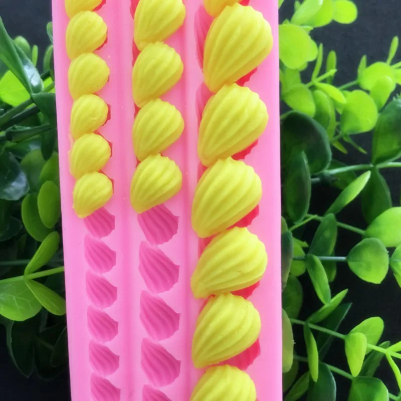 3D перламутровая силиконовая форма для помадки, трикотажная веревка для украшения торта, формы для украшения, Gumpaste, кухонные инструменты для украшения торта DIY