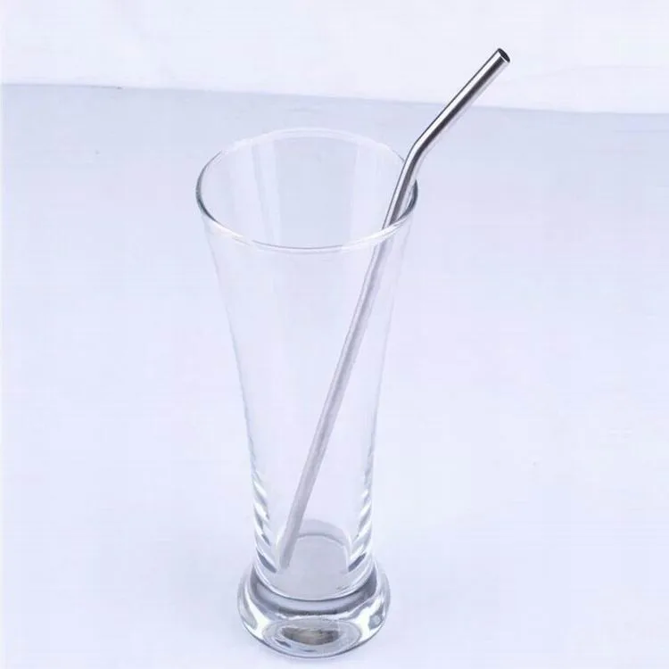 wholesale 500 pieces / lot Metal Drinking Straw Stainless Steel Drinking Strawin Drinking