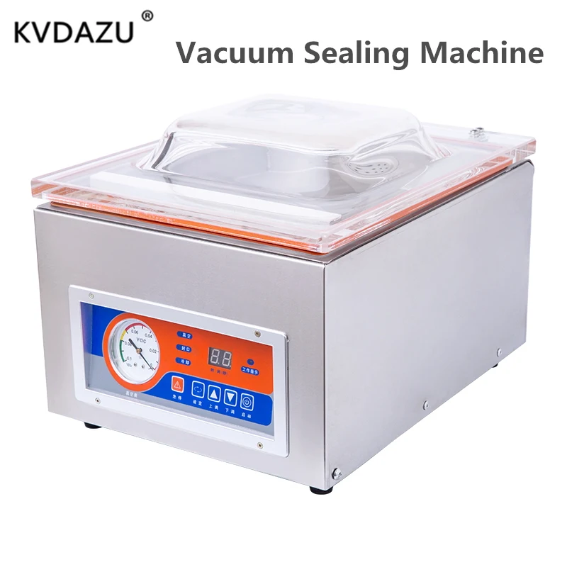 

household vacuum sealing machine aluminum plastic bags storage packager Commercial Single chamber food dry wet printing sealer