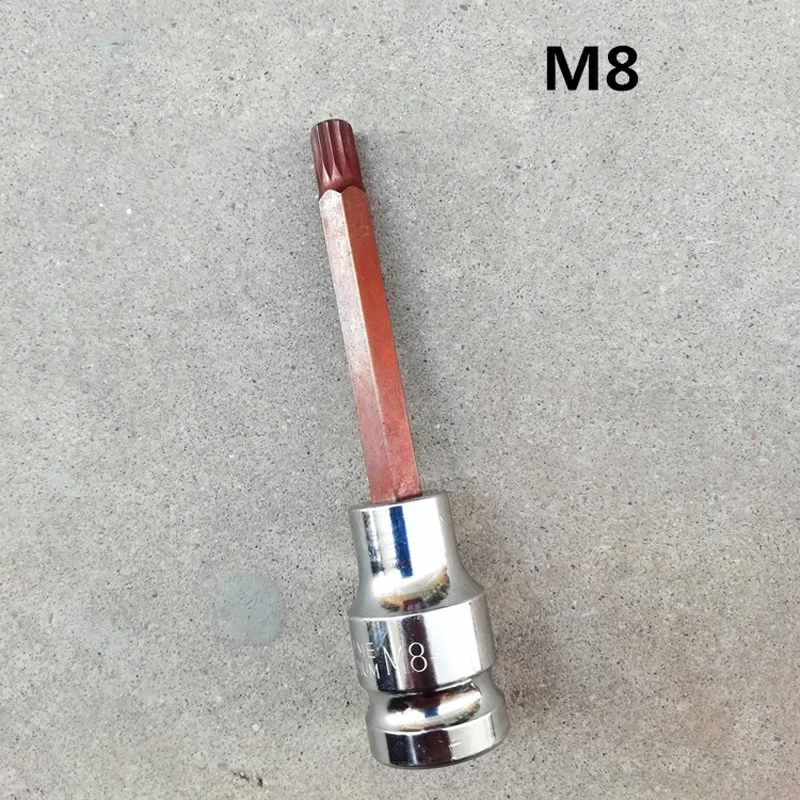 5 шт./компл. 1/" S2 сплав звездообразные насадки для отверток Набор 12 точка мм сплайн гнездо Набор бит M5 M6 M8 M10 M12 инструмент с 100 мм Длина