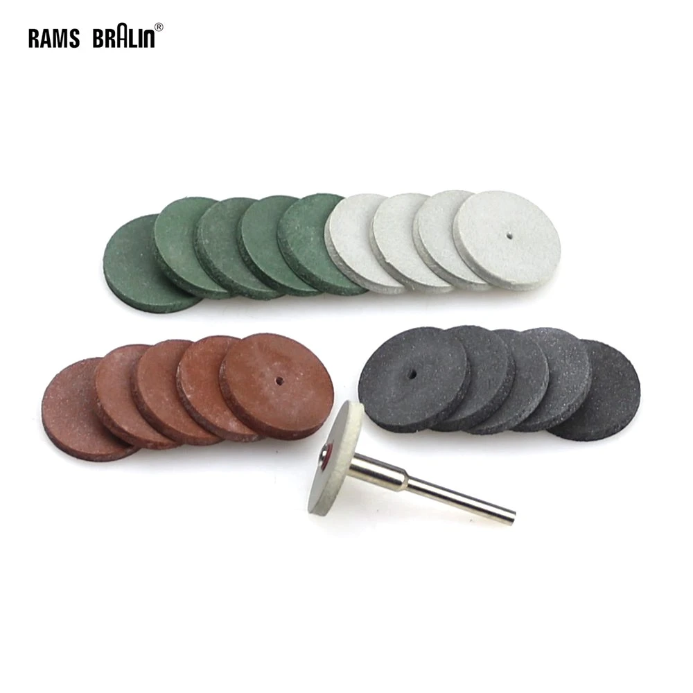 20 + 1 pieces 3mm Shaft Rubber Polishing Wheel for Metal Dental Finish Mini Drill Die Grinder