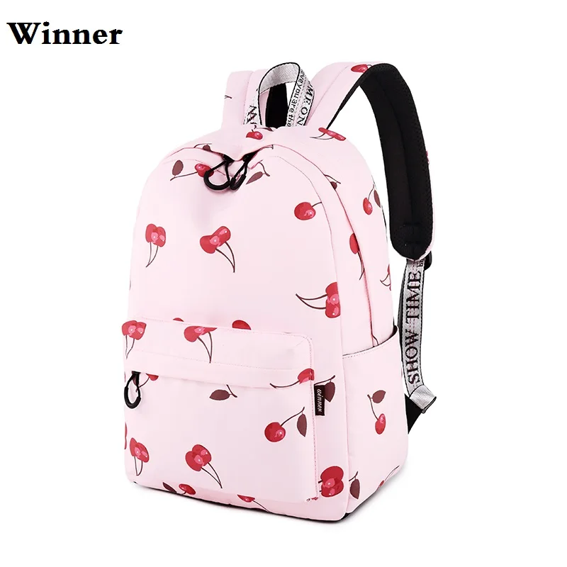 

Computer Laptop Backpack Women Large Waterproof Backpack Bag For Women Kids Small Cherry School Bag Girls Book Bag Satchel Pink