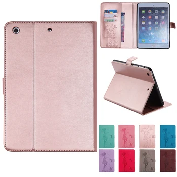 

Tablet Case For Apple iPad mini mini 2 mini 3 Cover Girl Cat Embossed PU Leather Flip Stand Cases Funda Sleep Wake Skin Shell