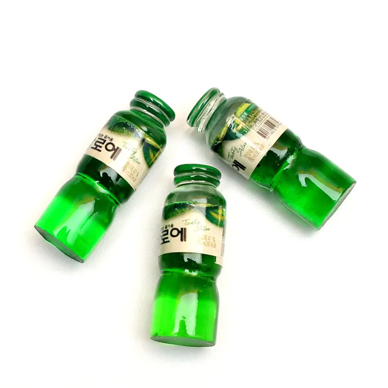 10 шт. мини-украшения для бутылок из смолы с плоским основанием кабошон фигурки и миниатюры для украшения дома Современные аксессуары - Цвет: Green