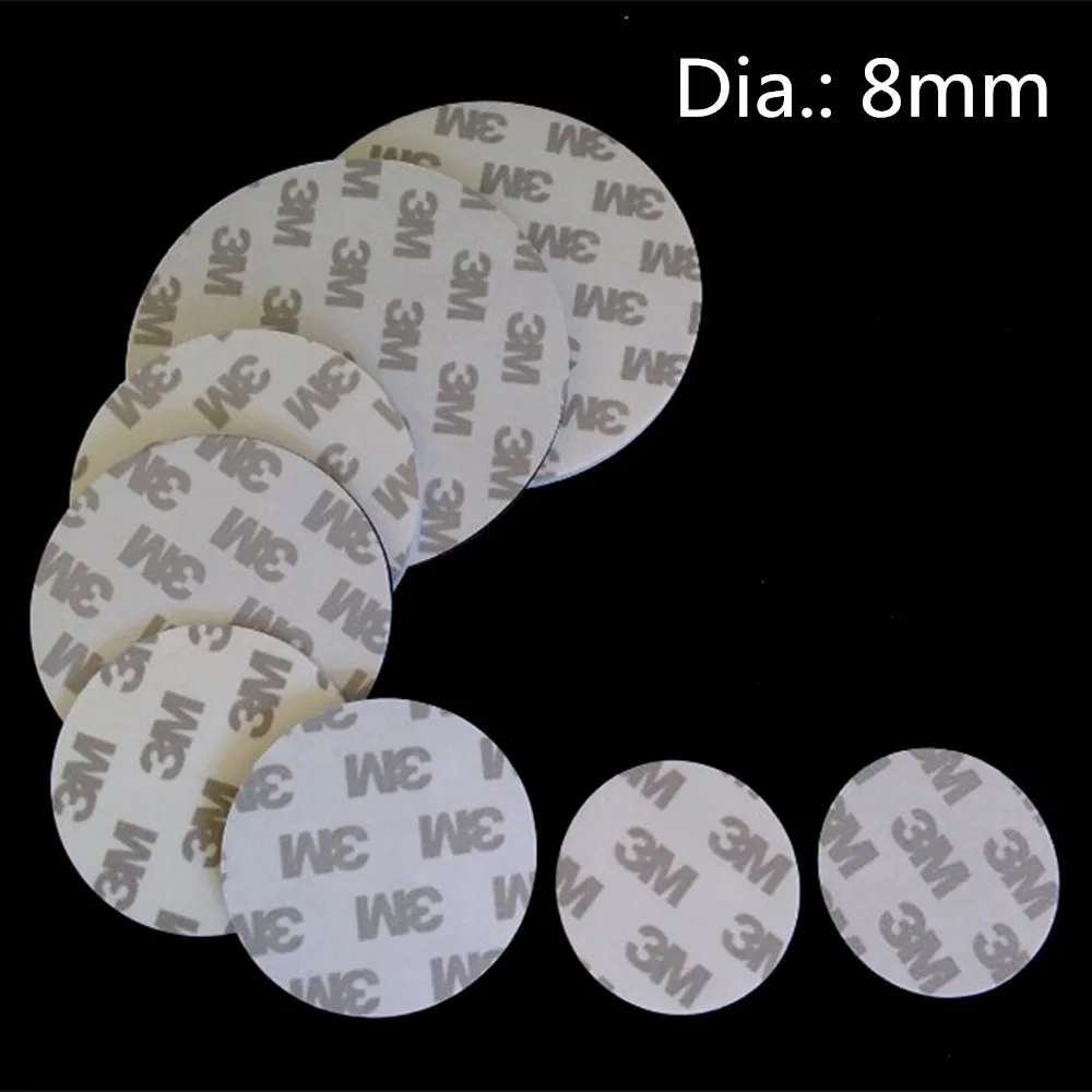 

Round Dia. 8mm by Strong Adhesive EVA White or Black Foam Tape 9080 Stickers Pad Mounting Double Sided Use Broadly 1000pcs