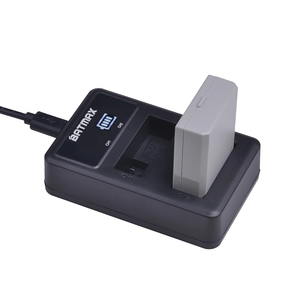 1pc 7.4V 1500mAh LP E5 LPE5 LP E5 Battery+LED Dual USB Charger for