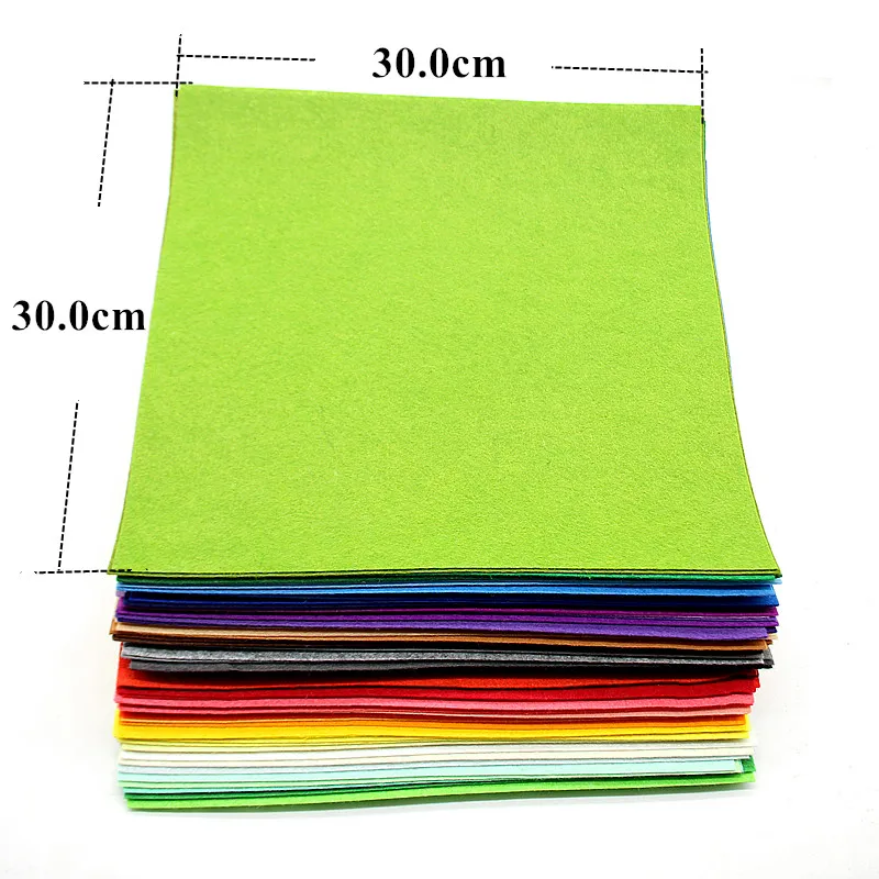 Nonwoven Felt Fabric Flowers 60Pcs 30*30cm For Felt Fabric Sheet Craft Fabric Flowers