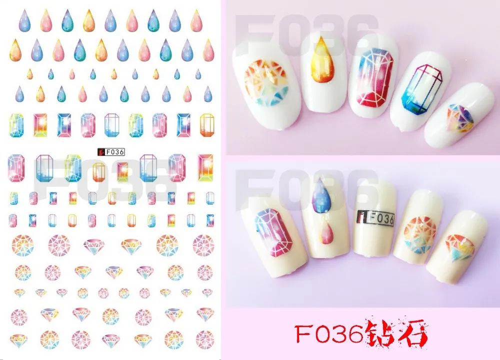 1pcs 3d Super Thin Nail Stickers Tips Nail Art Adhesive Decals Manicure