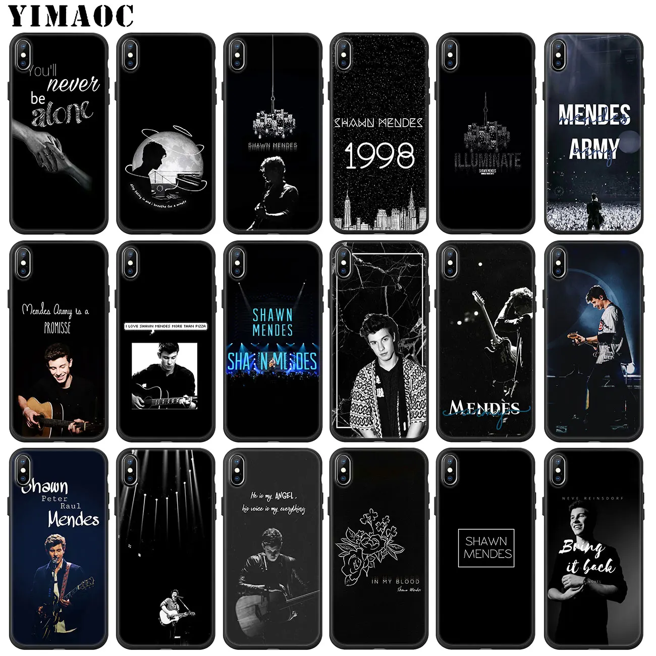 

YIMAOC songwriter Shawn Mendes Soft Silicone Phone Case for iPhone 11 Pro XS Max XR X 6 6S 7 8 Plus 5 5S SE 10 TPU Black Cover