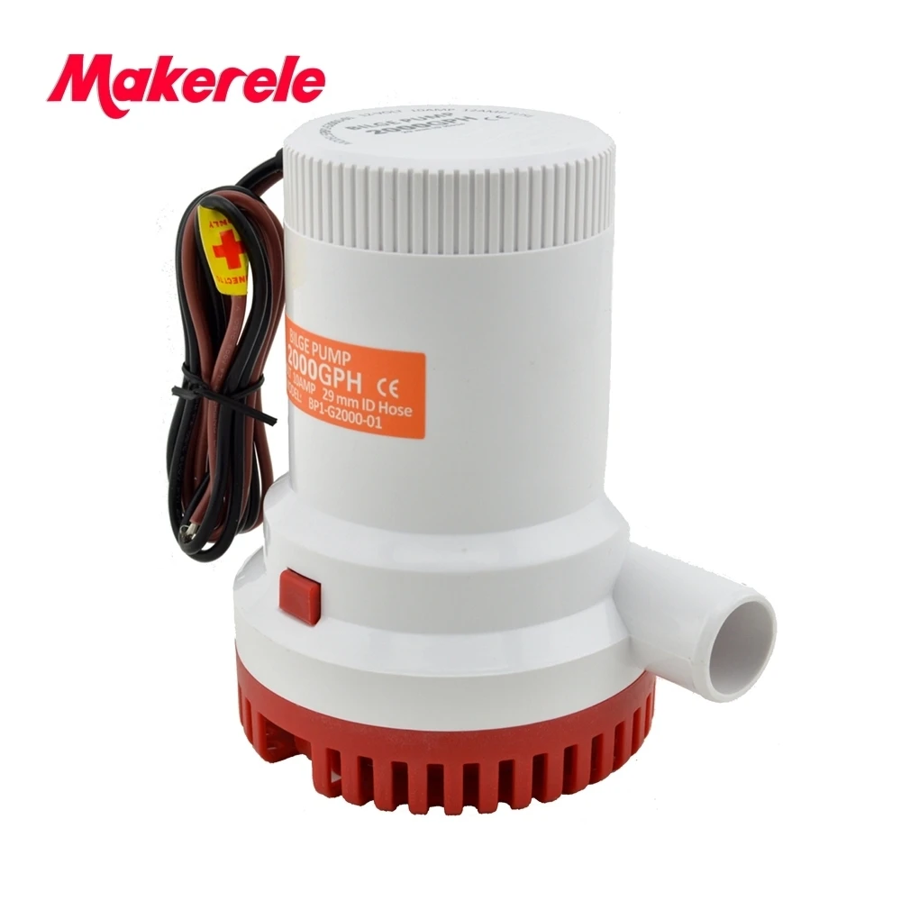 MKBP-G2000-24 24 2000GPH 3m3/h DC Submersible water Bilge pump with Bilge Pump Float Switch