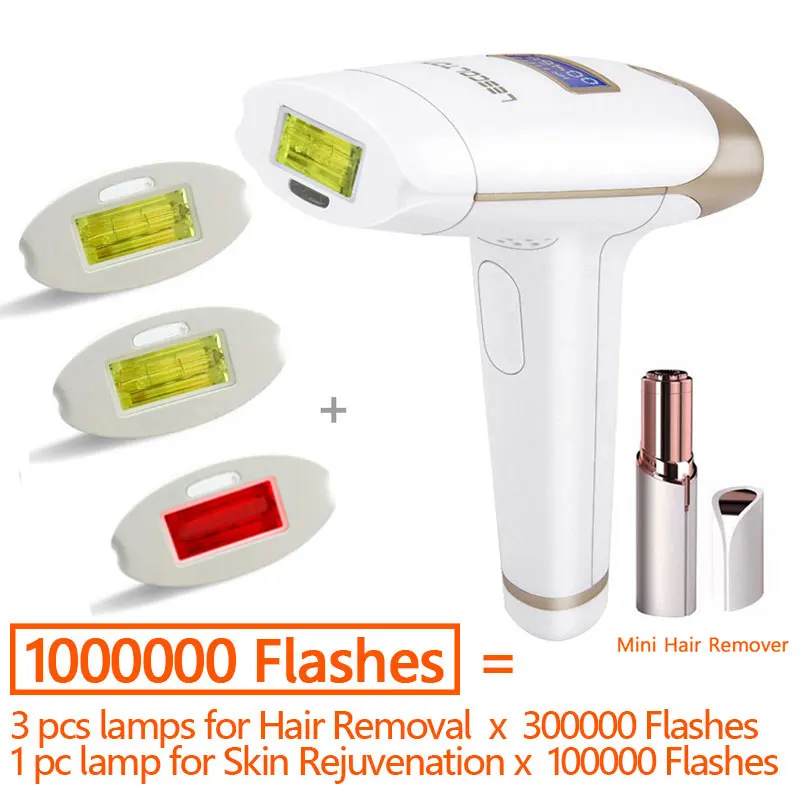 Lescolton IPL лазерная эпиляция 1000000 вспышек Эпилятор с ЖК-дисплеем T009i постоянный Триммер бикини Электрический depilador - Цвет: 1000K Flash HairRemo