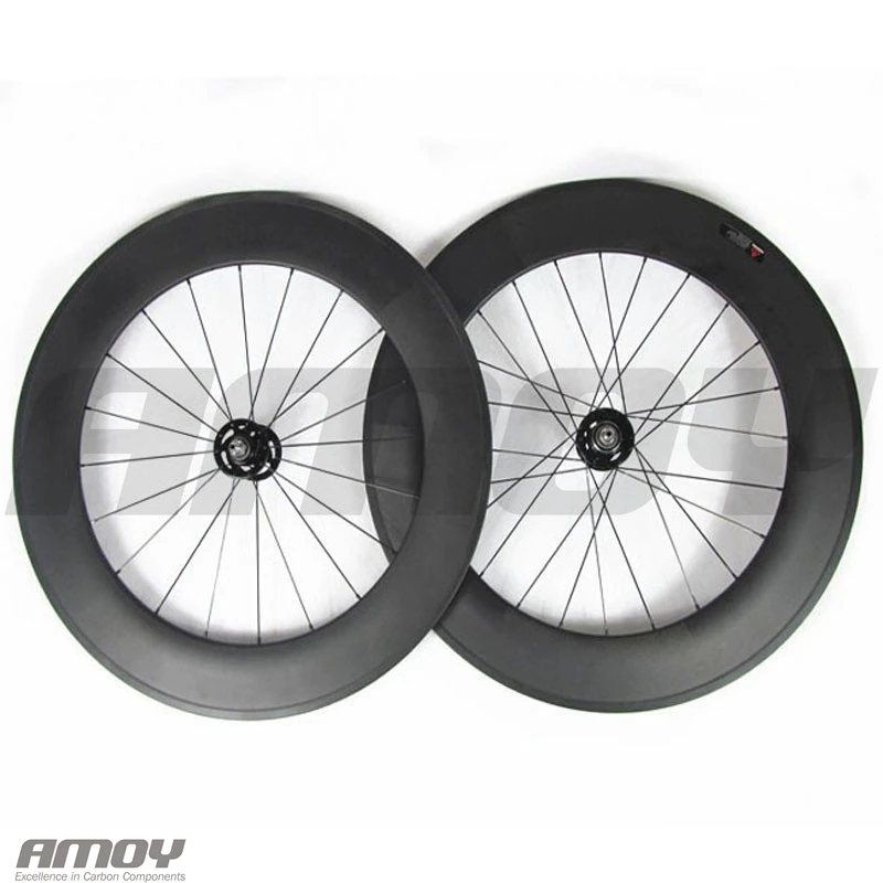 Fast Delivery 700C 50/60/88mm clincher/tubular, track front and rear bicycle fixed gear street bike single speed carbon wheel