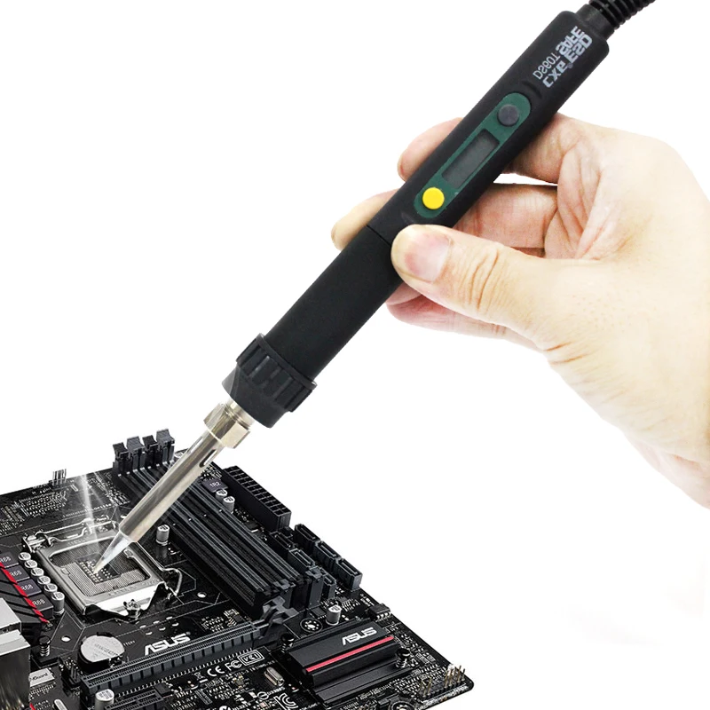 

220V 60W digital soldering iron CXG DS60T anti-static electric iron Ceramic heating core sleep function better than GS60D