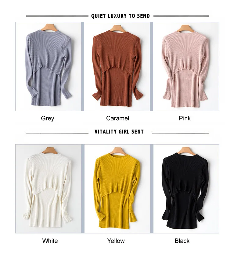 High quality Winter Maternity clothes Pregnant Nursing Knitted sweater Solid Fashion Tight elastic tops for pregnancy woman