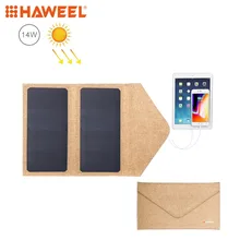 HAWEEL 14 Вт Складная солнечная панель зарядное устройство с 5 V/2.1A Max двойной usb порты Портативный Путешествия солнечные панели