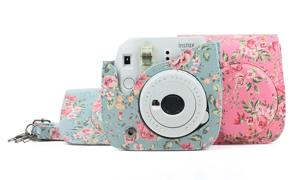 Для Fujifilm Instax Mini 8 8+ 9 Аксессуары для камеры цветы, полиуретан, кожа мгновенная камера сумка на плечо защитный чехол сумка