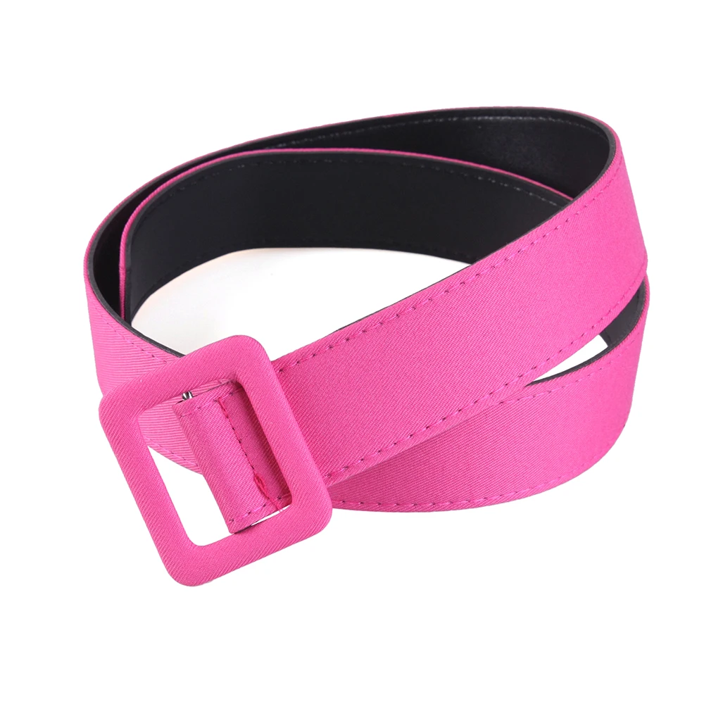 

Joineles Womens Retro Cloth Belt 70's Style Fashion 8 Solid Colors 4cm Width 100cm Length Belts PU Metal Adjustable Accessories