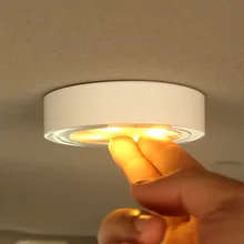 2 шт. светодиодный Ночной светильник 4 светодиодный s лампа Беспроводной сенсорная Ночная лампа для до Кухонные шкафы шкаф ручки в любом месте