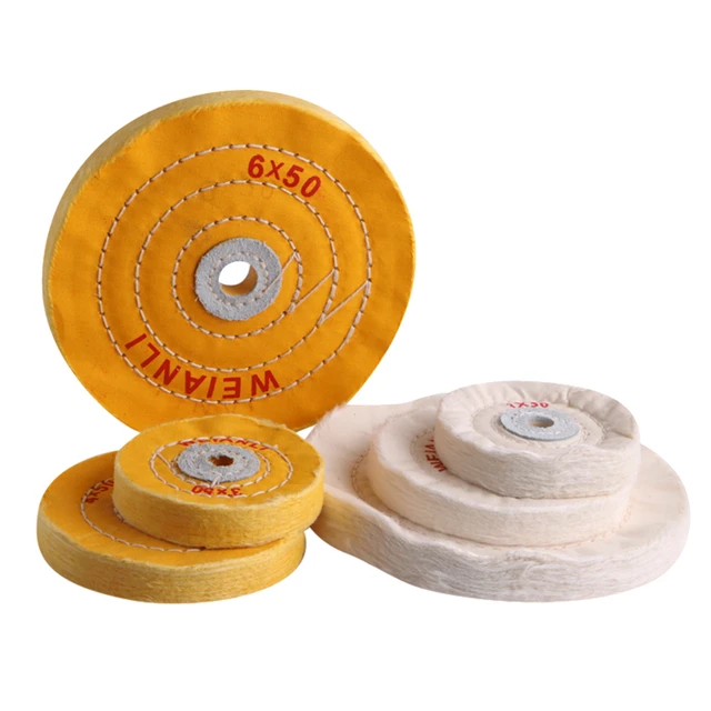 1PC Cotton Polishing Wheels 3"/4"/6" Cloth Buffing Wheel Grinder For Jewelry Wood Metal