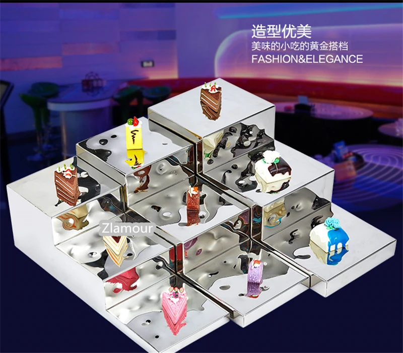 Stainless Steel Dessert Snack Stand Pastry Display Sushi Shelf Creative Set Fruit Bowl Catering Product Restaurant Buffet Chafer Dessert Display Stands Buffet Display Standsdessert Stand Aliexpress