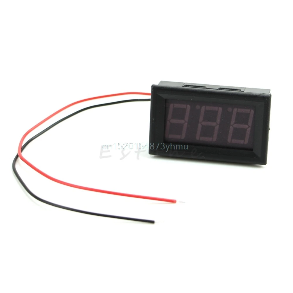 New DC 5 120V 0 56 2 Wire LED Digital Panel Volt Meter Voltage Voltmeter Car