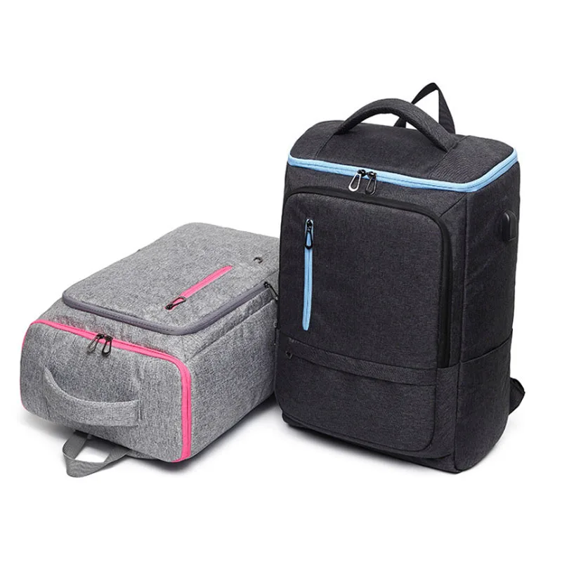 Men women large travel backpack laptop carrying shoulder bag waterproof school bag black gray Men women large travel backpack laptop carrying shoulder bag waterproof school bag black gray